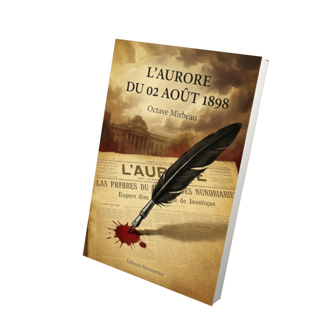 Livre L’Aurore du 02 août 1898 par Octave Mirbeau - Vue 3D - Editions Remanence