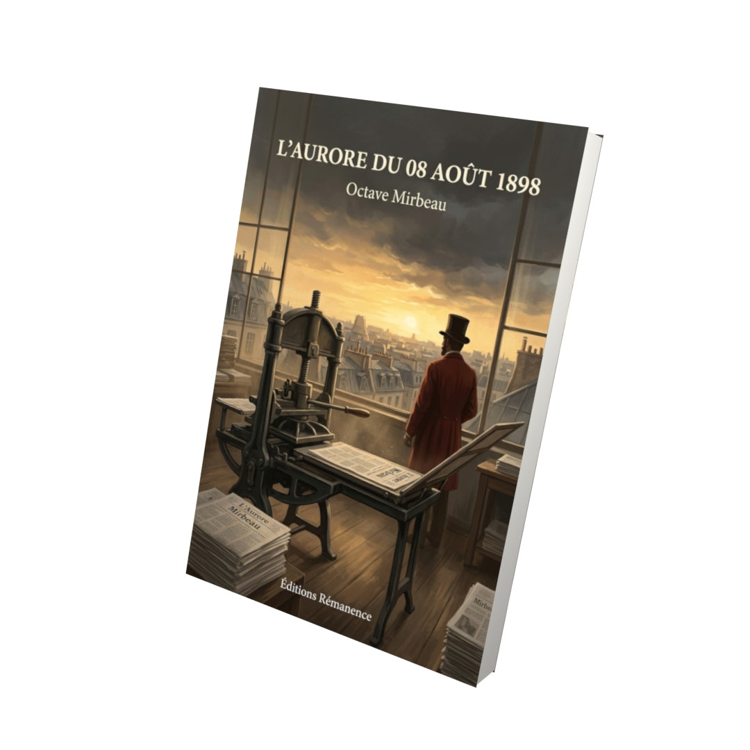 Livre L’Aurore du 08 août 1898 par Octave Mirbeau - Vue 3D - Editions Remanence