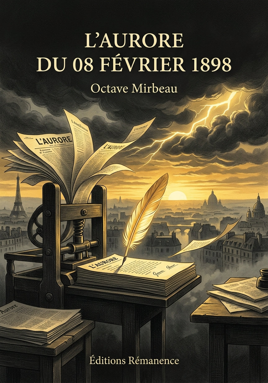 Livre L’Aurore du 08 février 1898 par Octave Mirbeau - Couverture - Editions Remanence