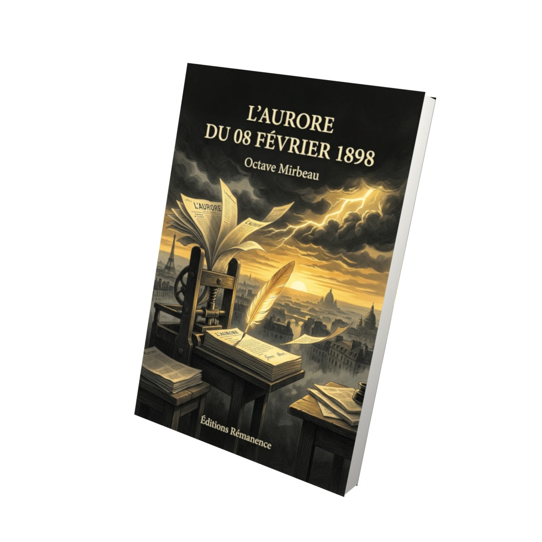 Livre L’Aurore du 08 février 1898 par Octave Mirbeau - Vue 3D - Editions Remanence