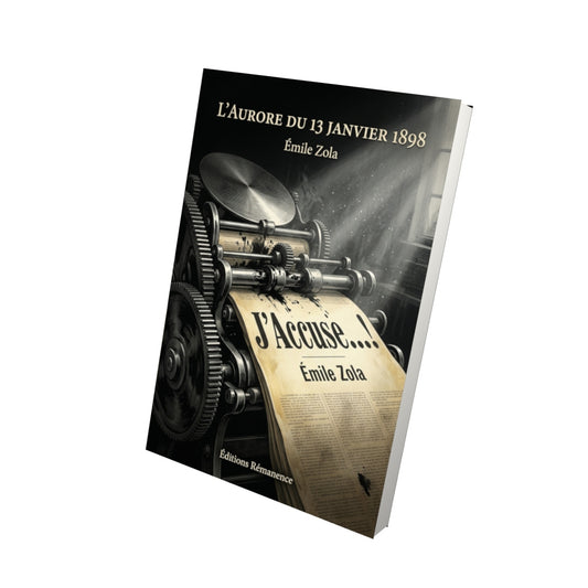 Livre L’Aurore du 13 janvier 1898 par Émile Zola - Vue 3D - Editions Remanence