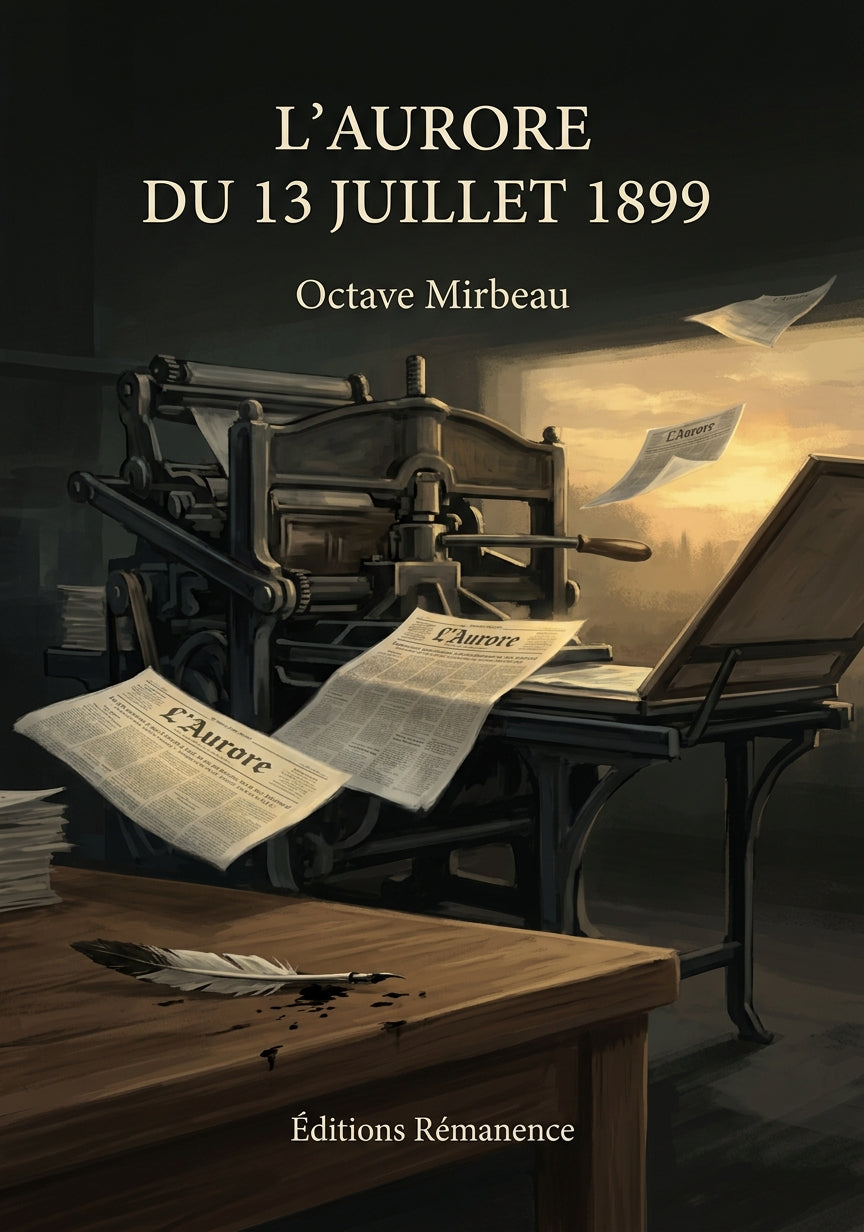 Livre L’Aurore du 13 juillet 1899 par Octave Mirbeau - Couverture - Editions Remanence