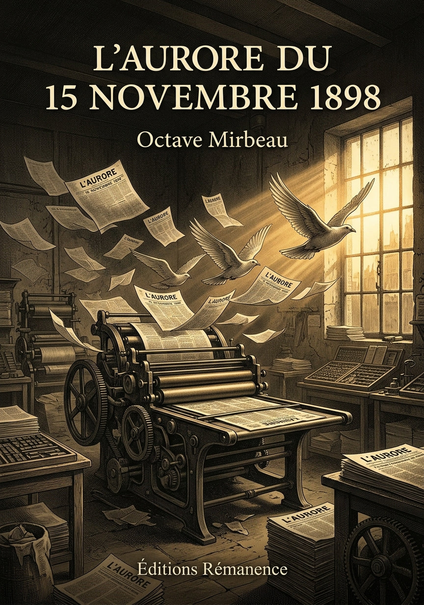 Livre L’Aurore du 15 novembre 1898 par Octave Mirbeau - Couverture - Editions Remanence