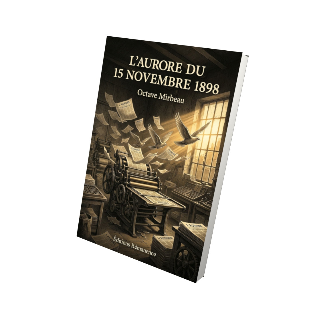 Livre L’Aurore du 15 novembre 1898 par Octave Mirbeau - Vue 3D - Editions Remanence