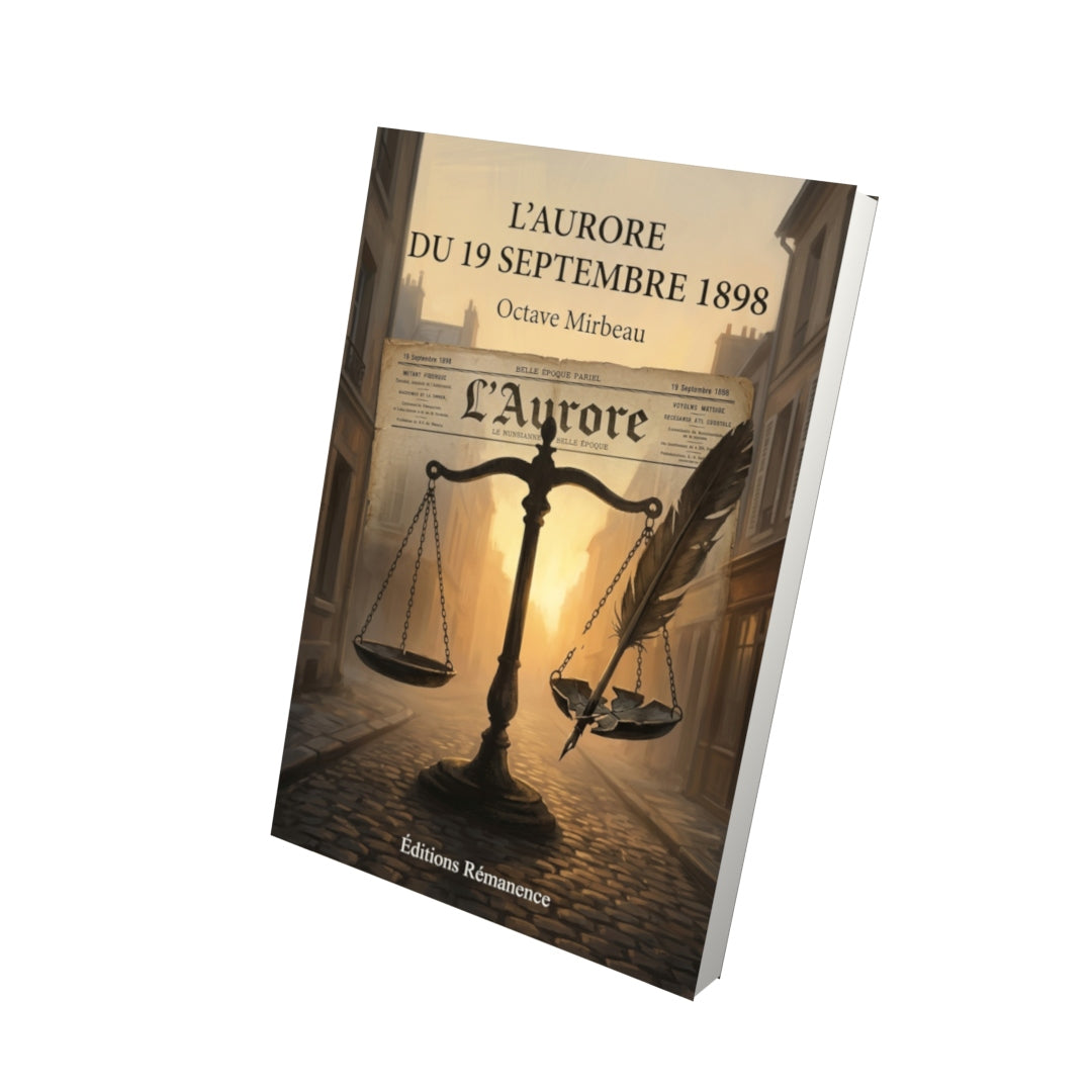 Livre L’Aurore du 19 septembre 1898 par Octave Mirbeau - Vue 3D - Editions Remanence