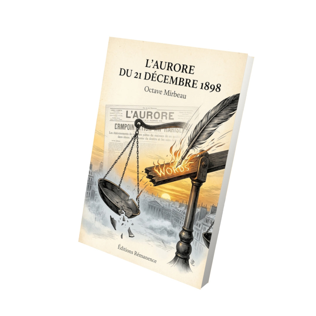 Livre L’Aurore du 21 décembre 1898 par Octave Mirbeau - Vue 3D - Editions Remanence