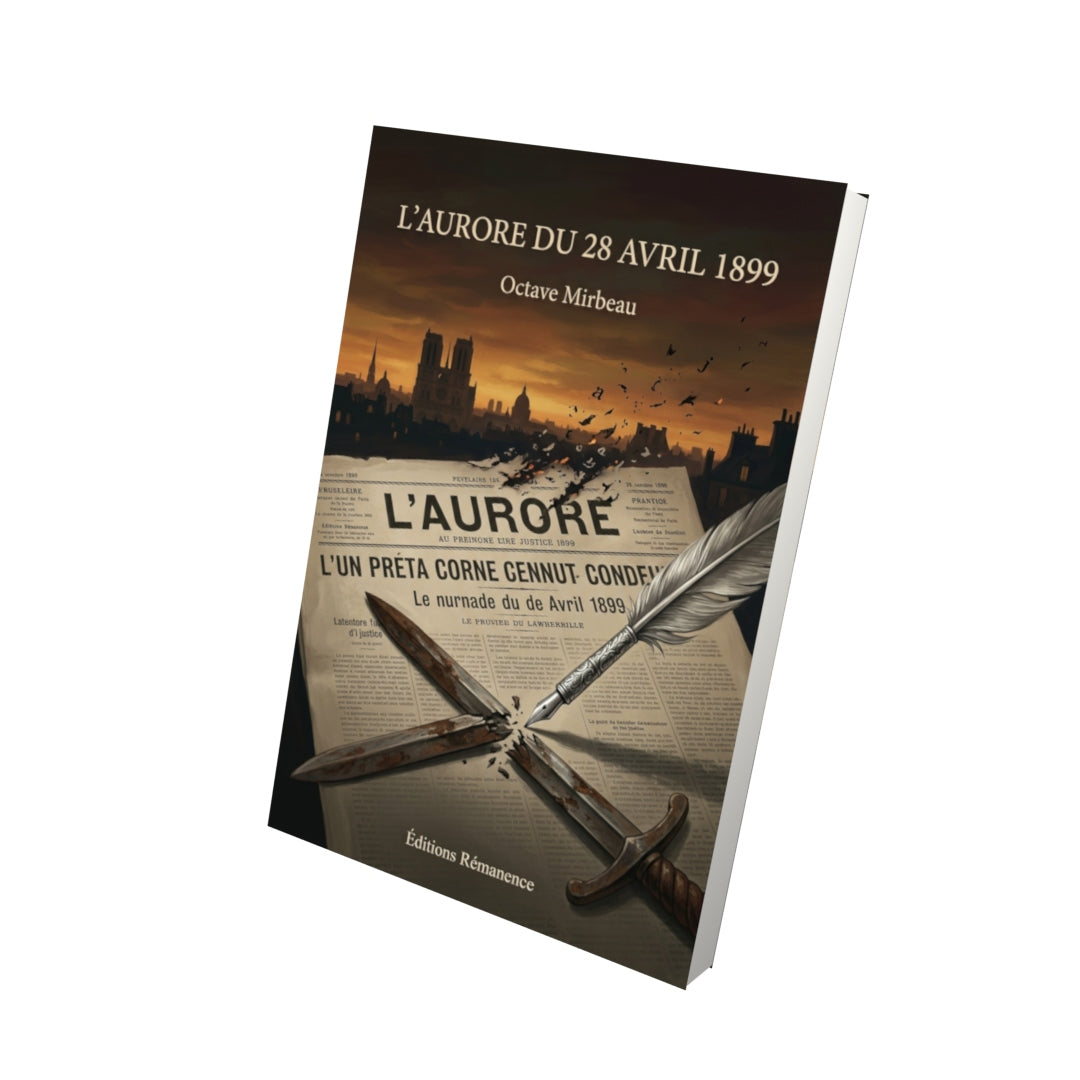 Livre L’Aurore du 28 avril 1899 par Octave Mirbeau - Vue 3D - Editions Remanence