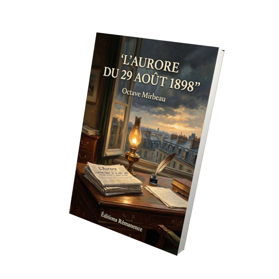 Livre L’Aurore du 29 août 1898 par Octave Mirbeau - Vue 3D - Editions Remanence