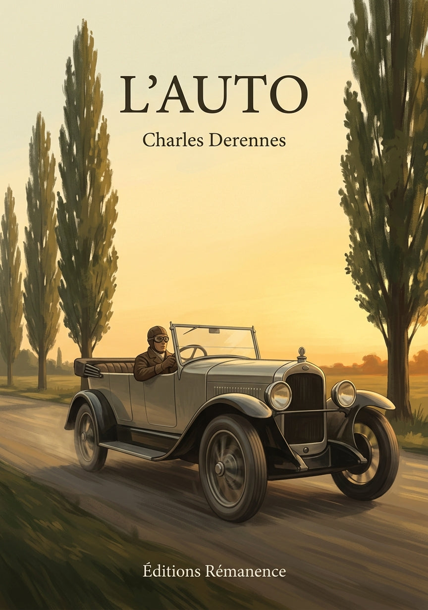 Livre L’Auto par Charles Derennes - Couverture - Editions Remanence