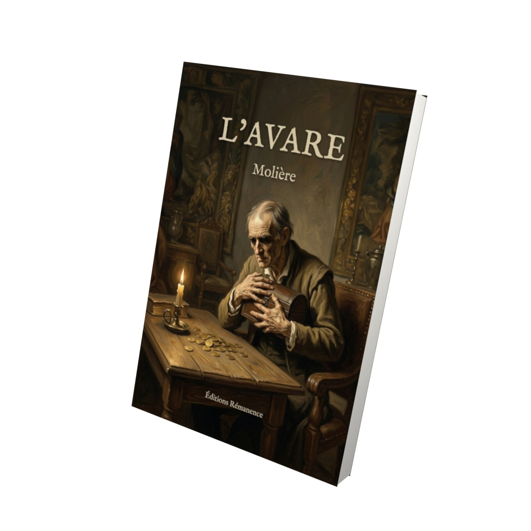 Livre L’Avare par Molière - Vue 3D - Editions Remanence