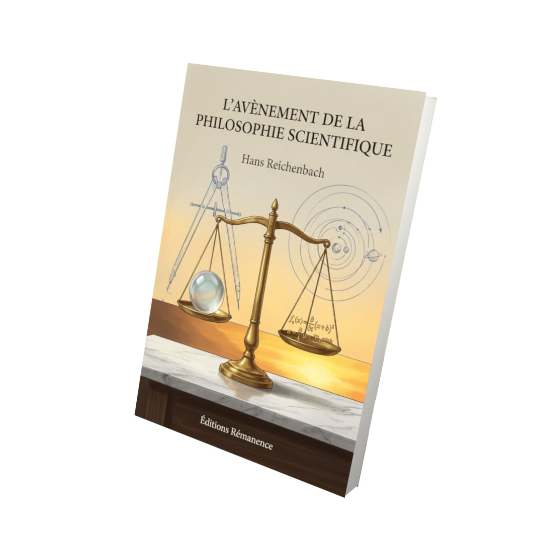 Livre L’Avènement de la philosophie scientifique par Hans Reichenbach - Vue 3D - Editions Remanence