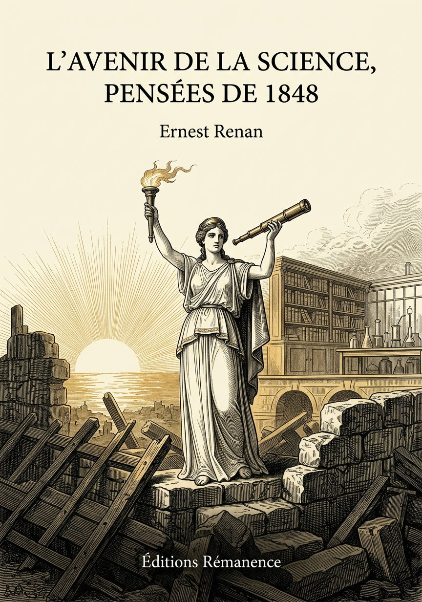 Livre L’Avenir de la science, pensées de 1848 par Ernest Renan - Couverture - Editions Remanence