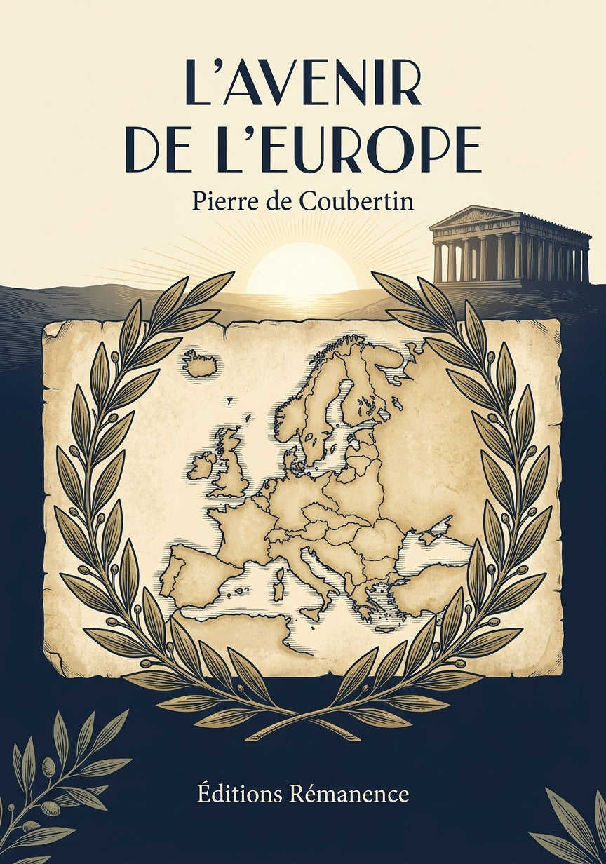 Livre L’Avenir de l’Europe par Pierre de Coubertin - Couverture - Editions Remanence