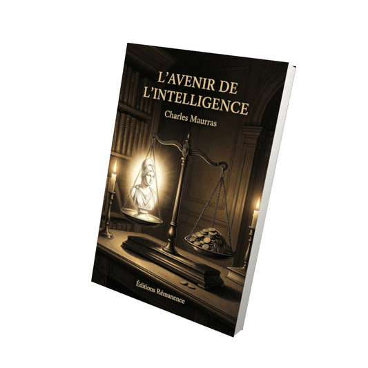 Livre L’Avenir de l’intelligence par Charles Maurras - Vue 3D - Editions Remanence