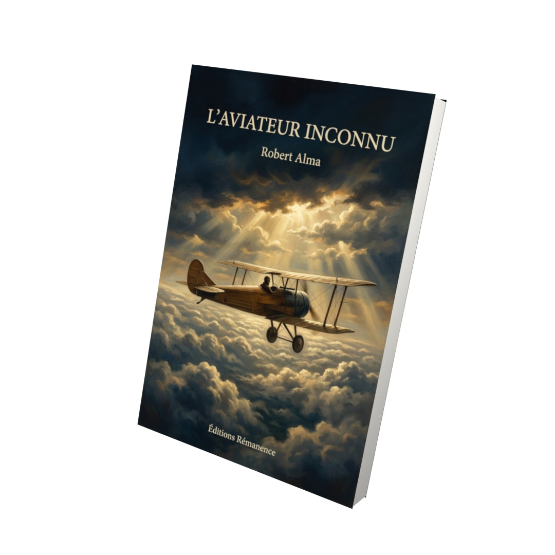Livre L’Aviateur inconnu par Robert Alma - Vue 3D - Editions Remanence