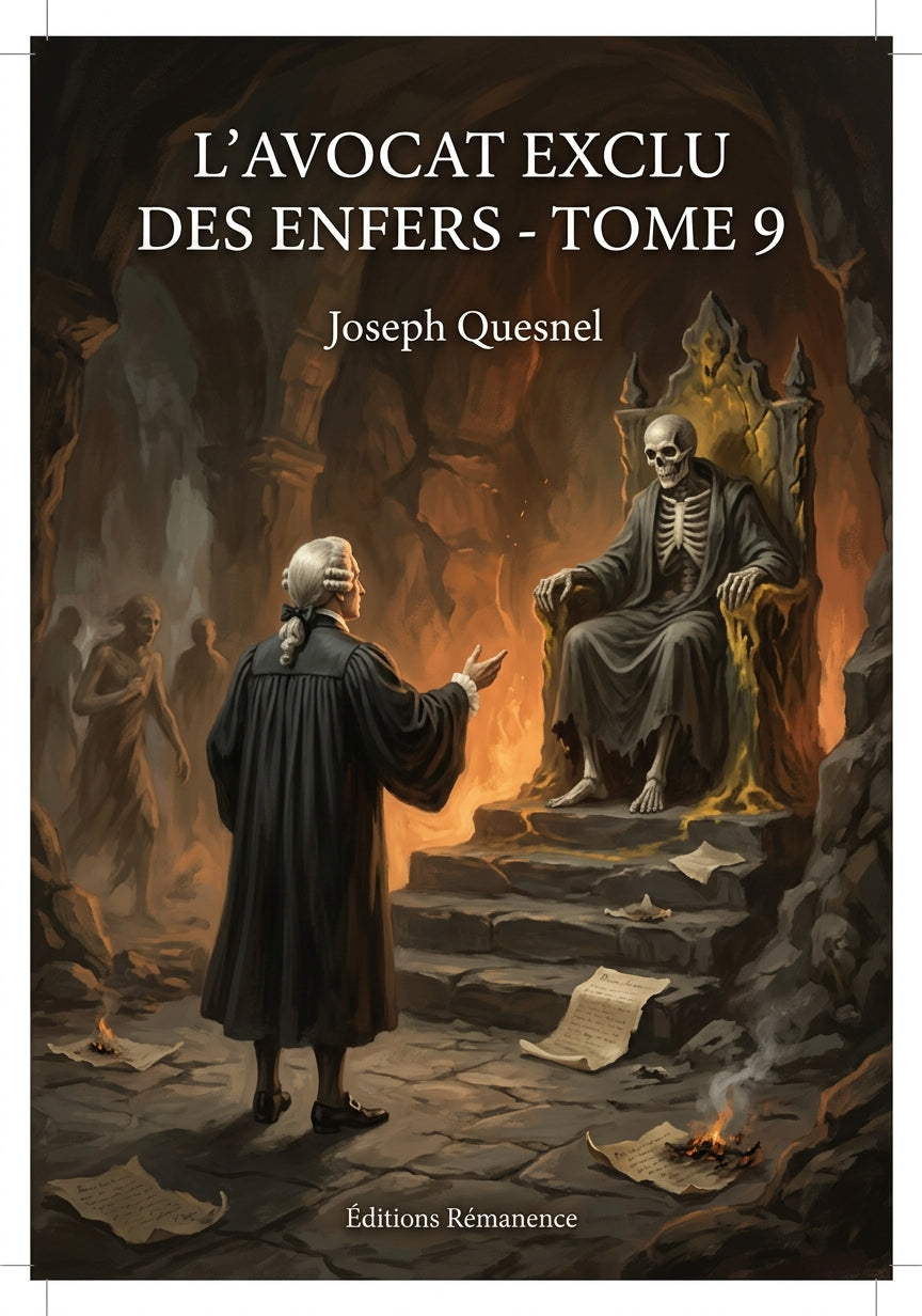 Livre L’avocat exclu des enfers - Tome 9 par Joseph Quesnel - Couverture - Editions Remanence