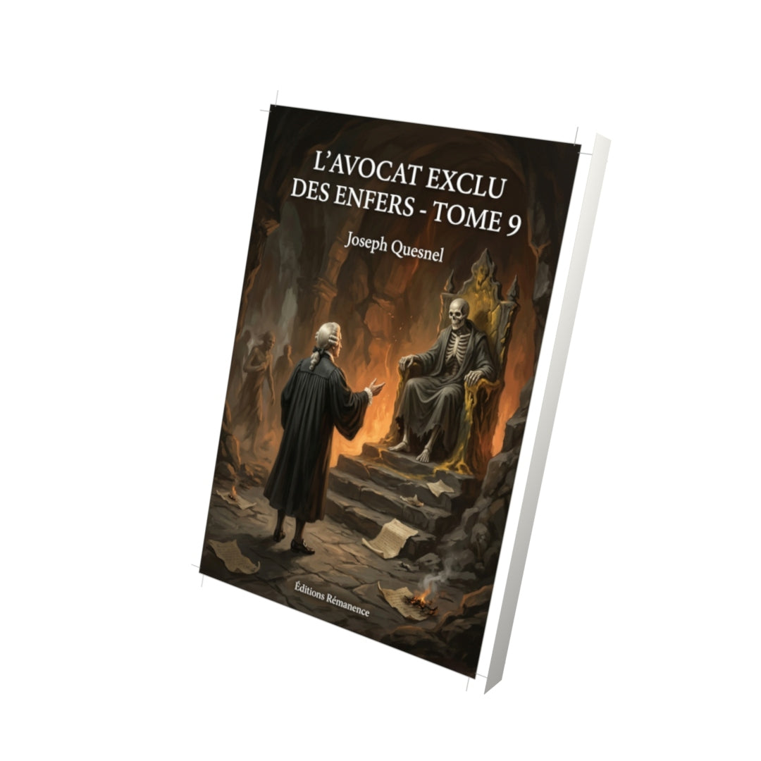 Livre L’avocat exclu des enfers - Tome 9 par Joseph Quesnel - Vue 3D - Editions Remanence