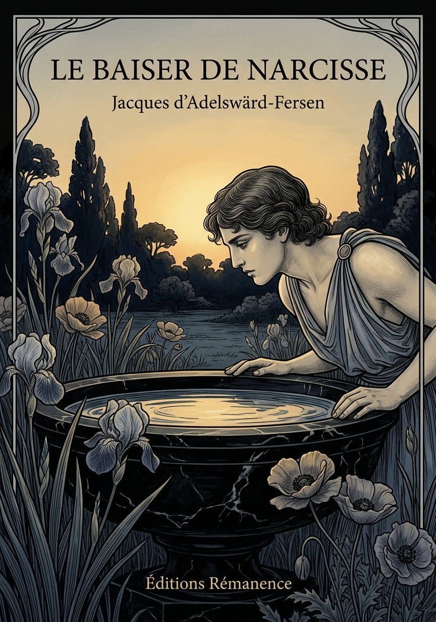 Livre Le baiser de Narcisse par Jacques d’Adelswärd-Fersen - Couverture - Editions Remanence
