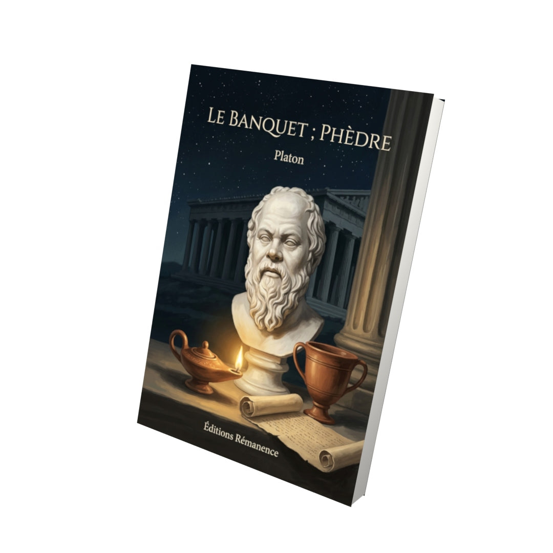 Livre Le Banquet ; Phèdre par Platon - Vue 3D - Editions Remanence
