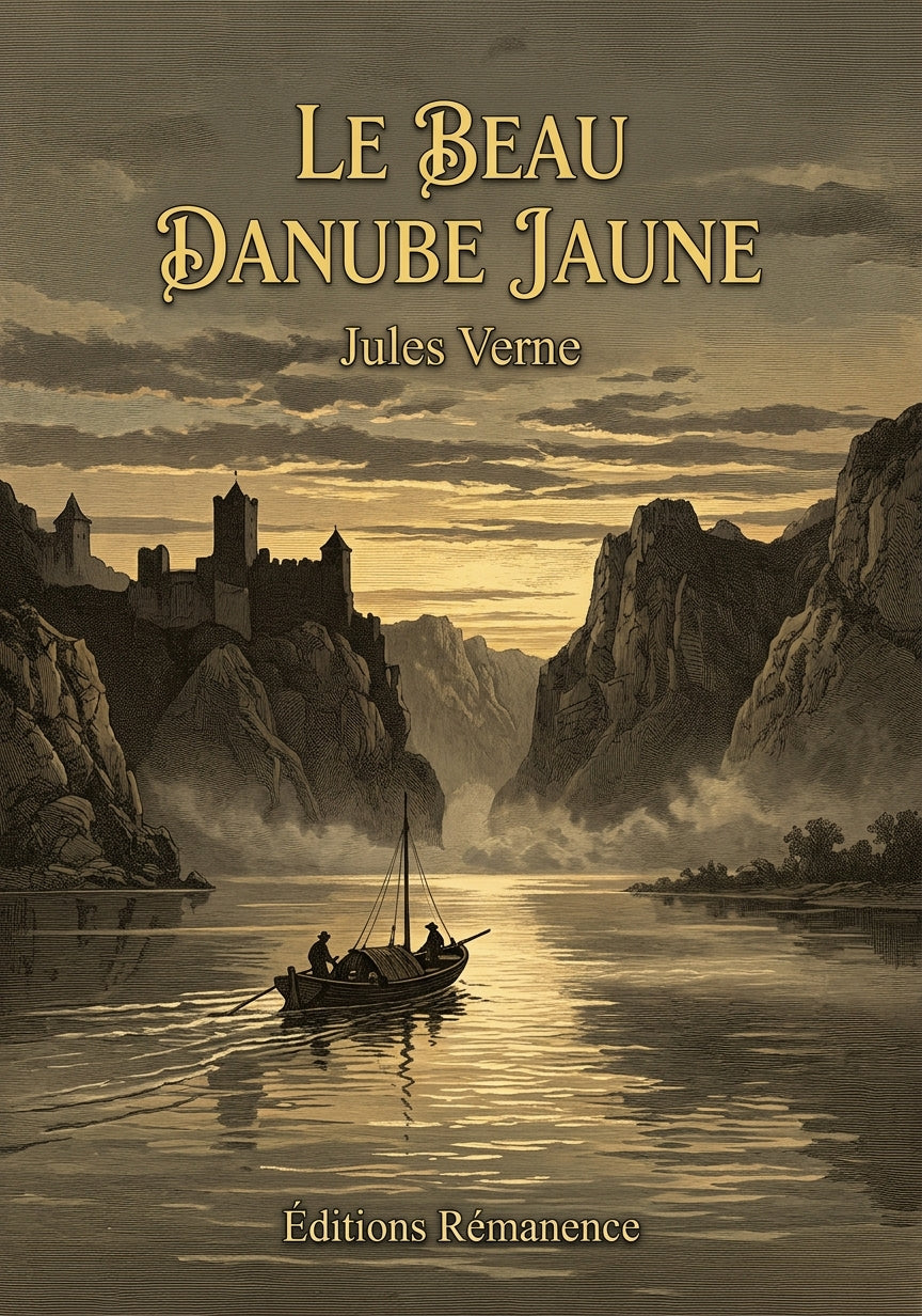 Livre Le Beau Danube jaune par Jules Verne - Couverture - Editions Remanence