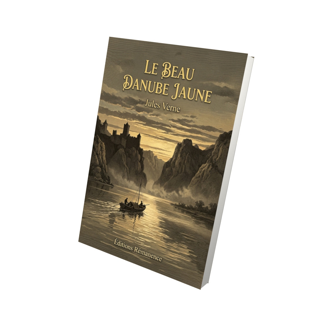 Livre Le Beau Danube jaune par Jules Verne - Vue 3D - Editions Remanence