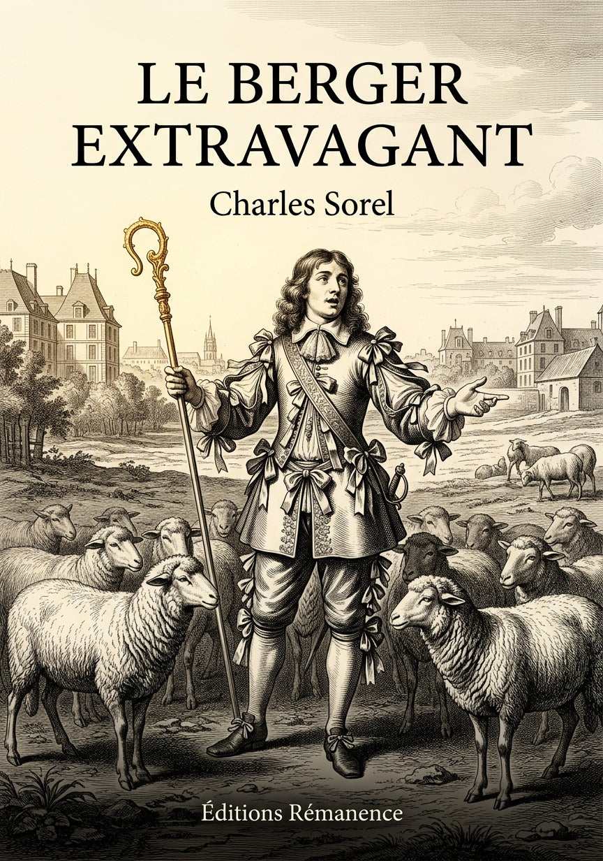 Livre Le Berger extravagant par Charles Sorel - Couverture - Editions Remanence