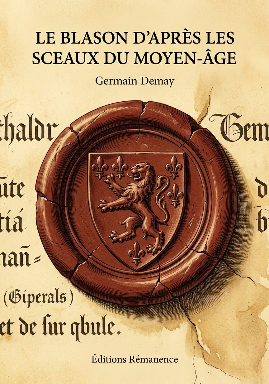 Livre Le Blason d’après les sceaux du Moyen-Âge par Germain Demay - Couverture - Editions Remanence