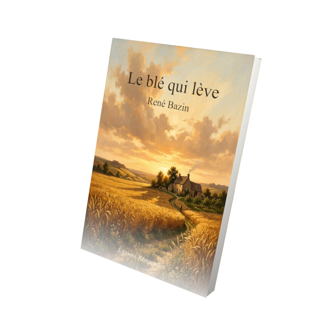 Livre Le blé qui lève – René Bazin - Vue 3D - Editions Remanence