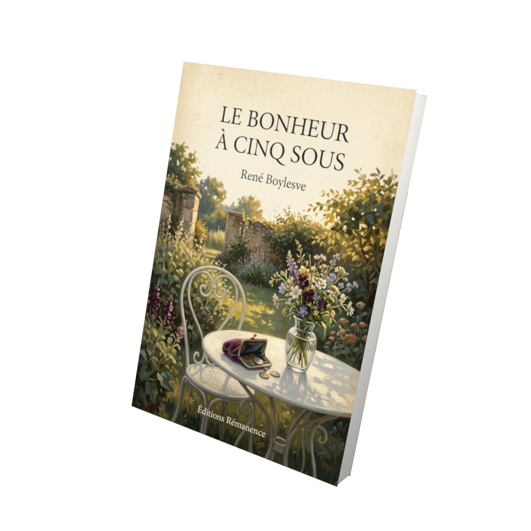 Livre Le bonheur à cinq sous - René Boylesve - Vue 3D - Editions Remanence