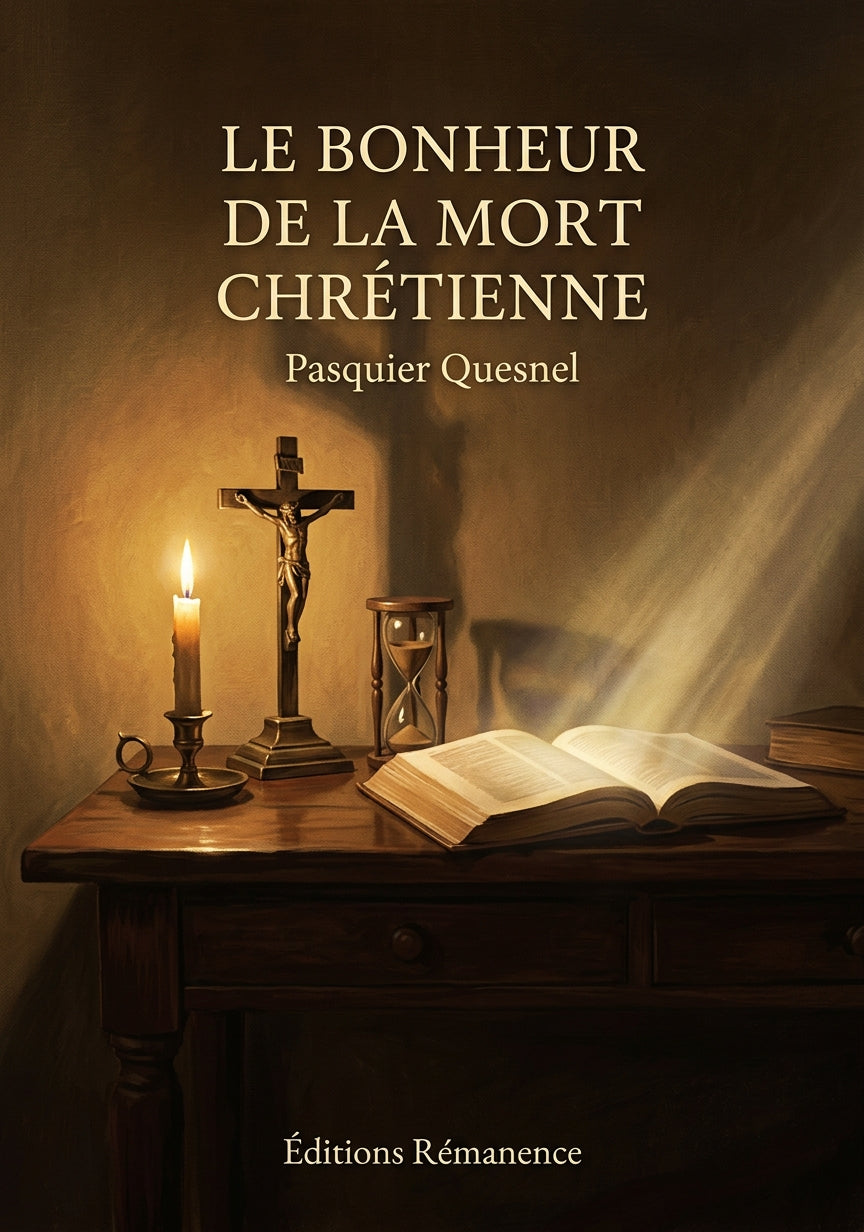 Livre Le bonheur de la mort chrétienne par Pasquier Quesnel - Couverture - Editions Remanence