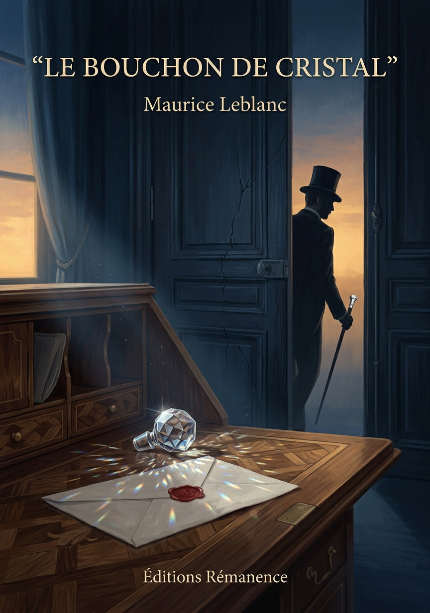 Livre Le Bouchon de cristal par Maurice Leblanc - Couverture - Editions Remanence