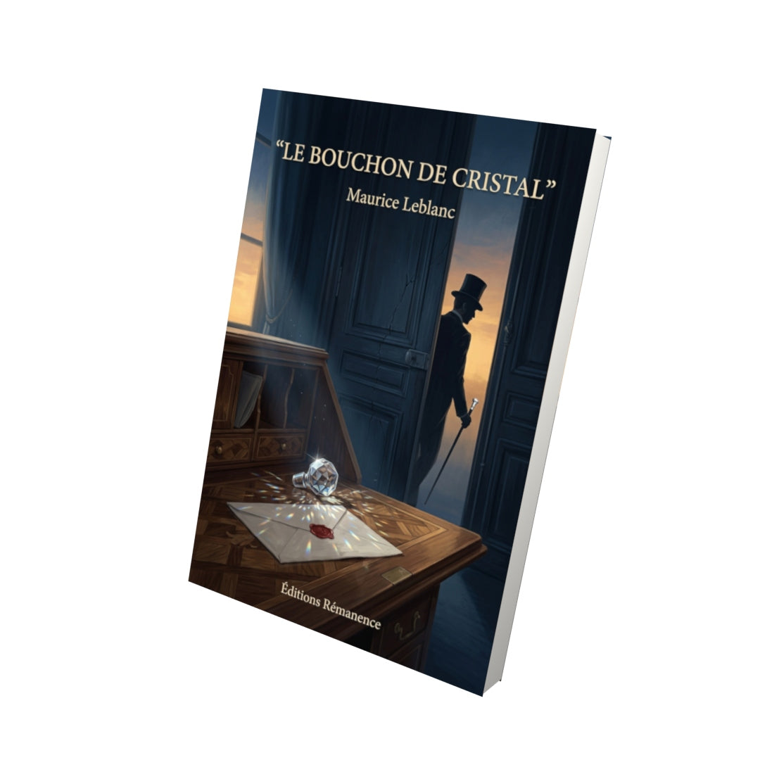 Livre Le Bouchon de cristal par Maurice Leblanc - Vue 3D - Editions Remanence