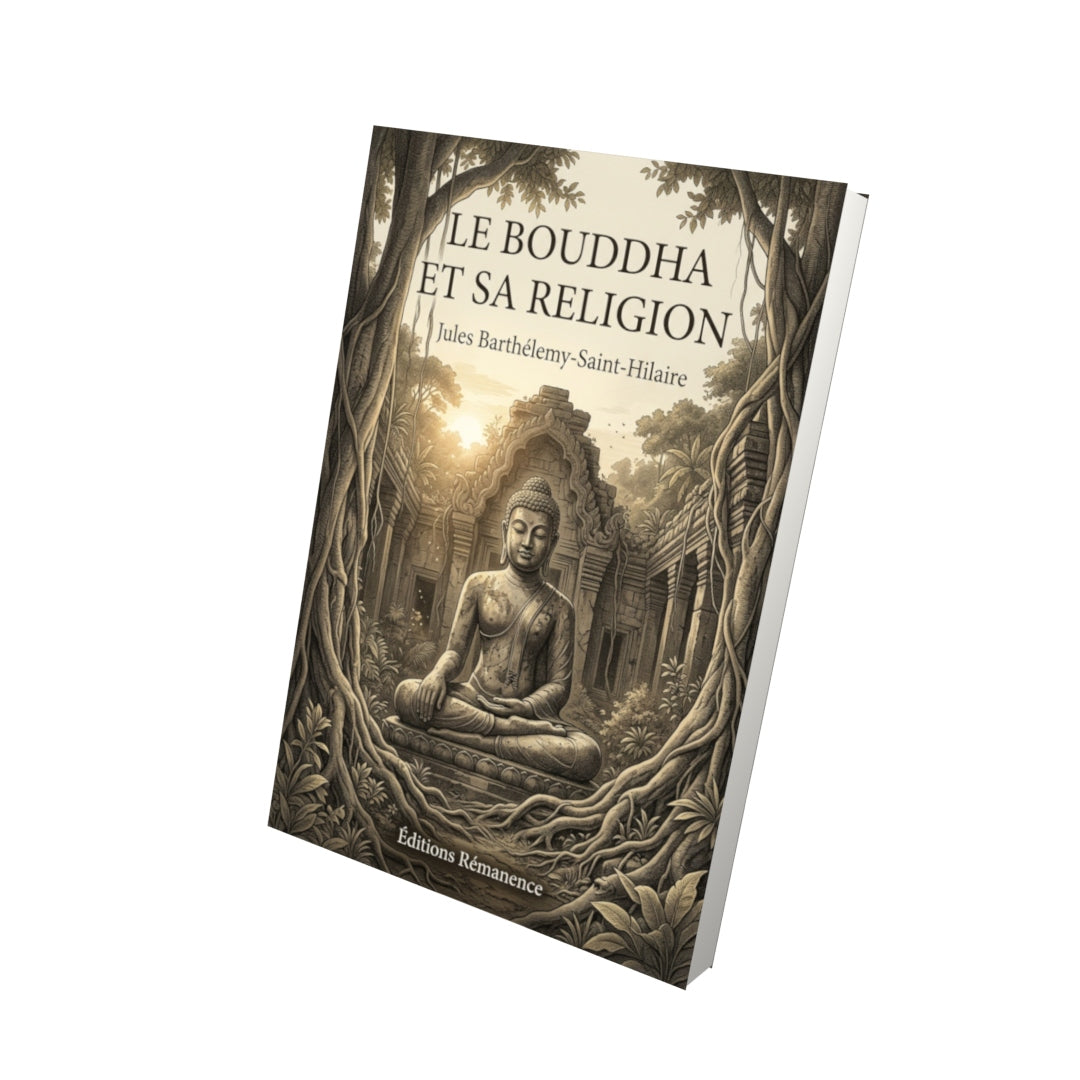 Livre Le Bouddha et sa religion par Jules Barthélemy-Saint-Hilaire - Vue 3D - Editions Remanence