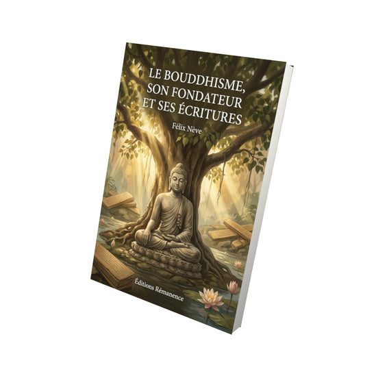 Livre Le Bouddhisme, son fondateur et ses écritures par Félix Nève - Vue 3D - Editions Remanence