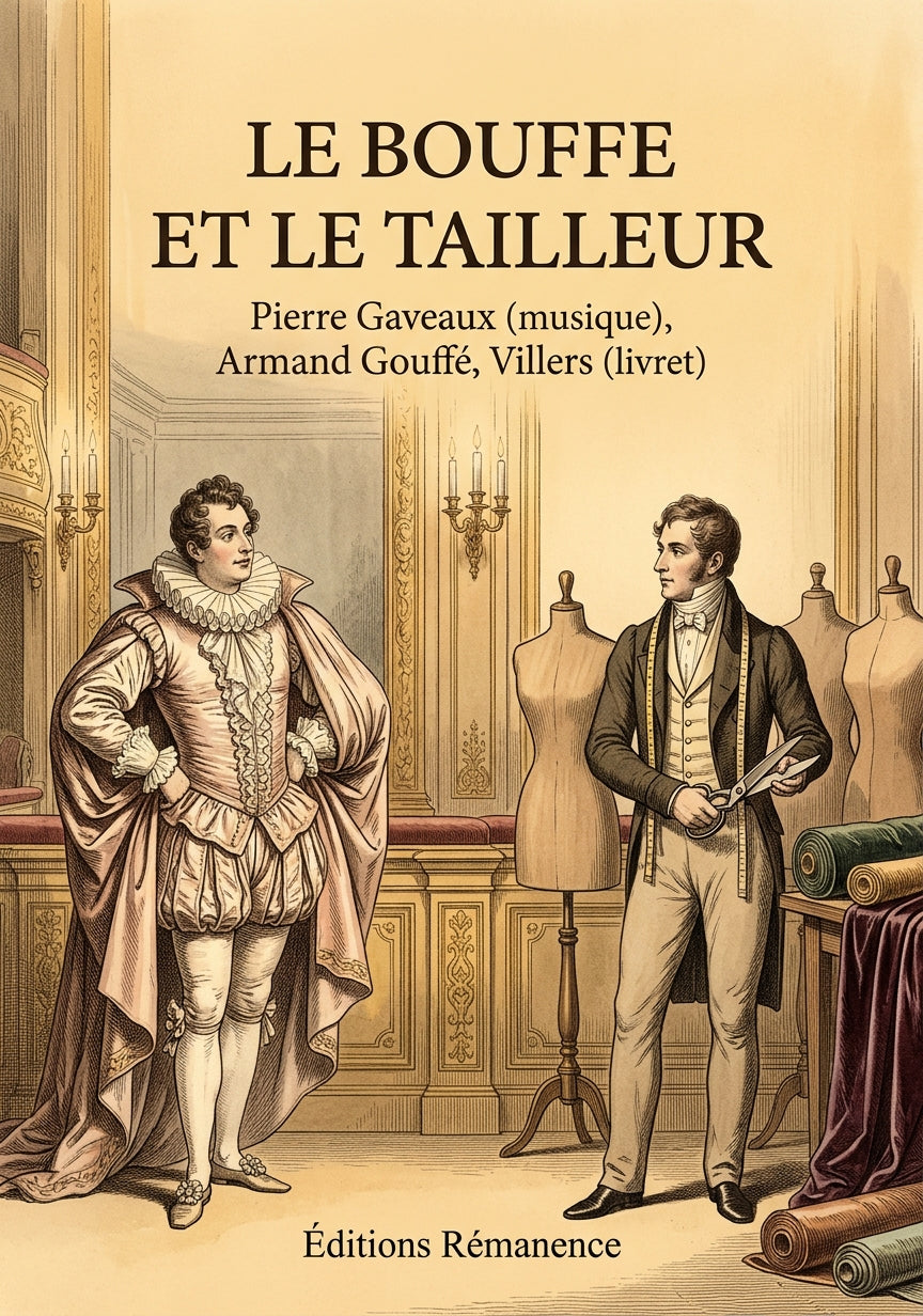 Livre Le Bouffe et le Tailleur par Pierre Gaveaux (musique), Armand Gouffé, Villers (livret) - Couverture - Editions Remanence