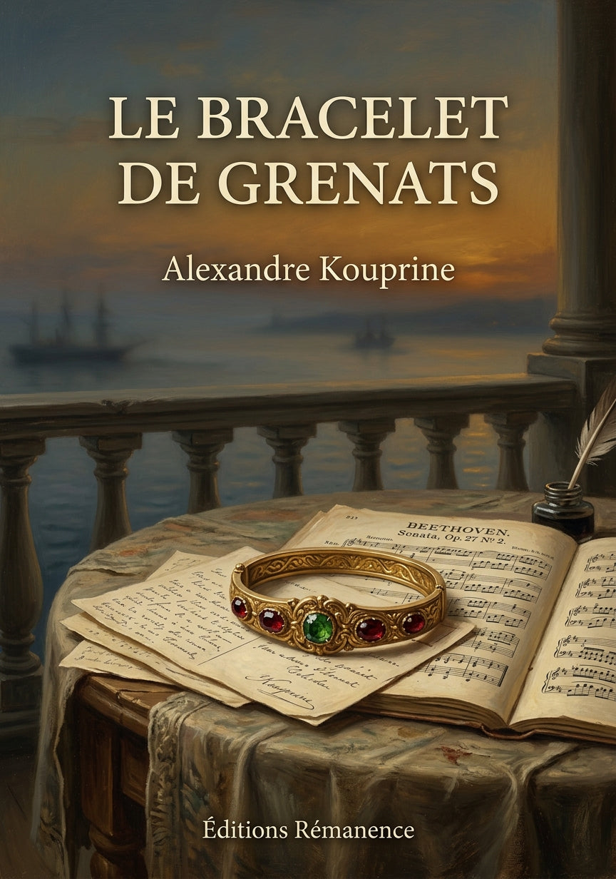 Livre Le Bracelet de grenats par Alexandre Kouprine - Couverture - Editions Remanence