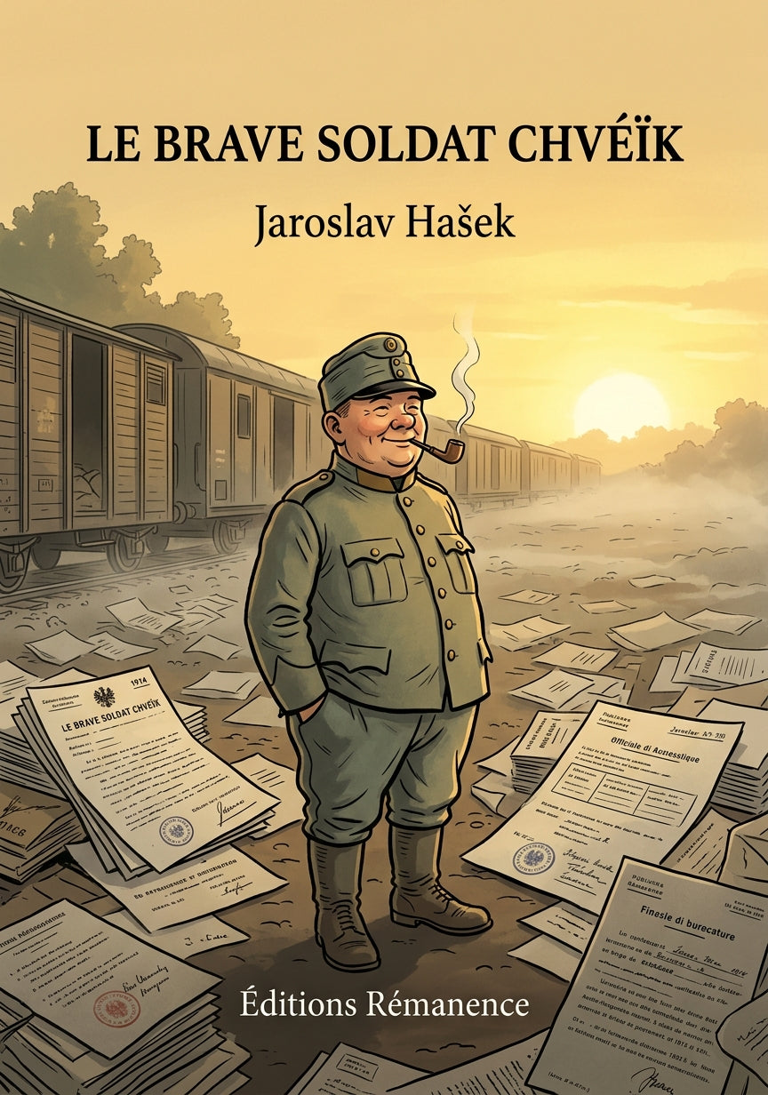 Livre Le Brave Soldat Chvéïk par Jaroslav Hašek - Couverture - Editions Remanence