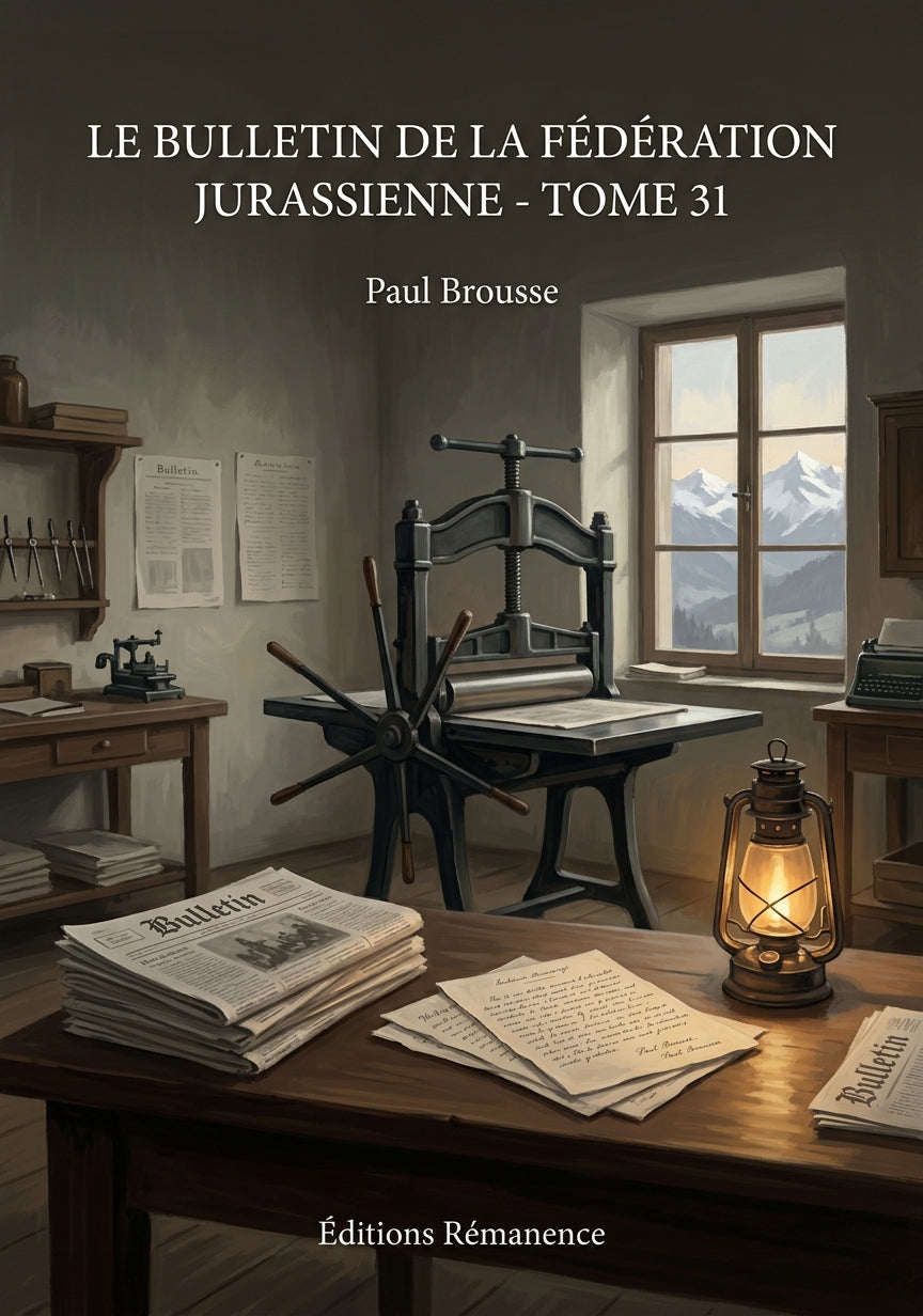 Livre Le Bulletin de la Fédération jurassienne - Tome 31 par Paul Brousse - Couverture - Editions Remanence