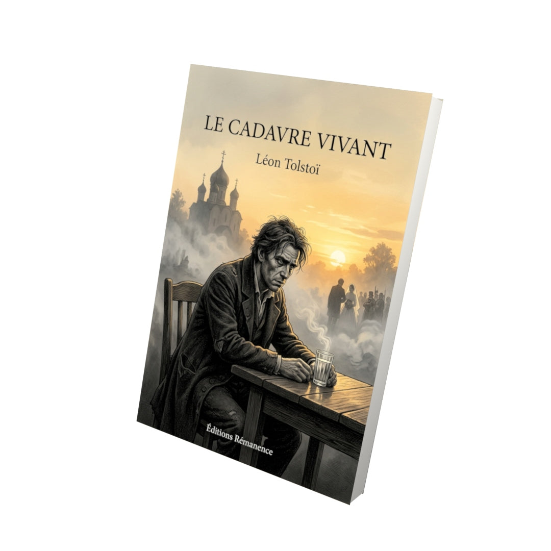 Livre Le Cadavre vivant par Léon Tolstoï - Vue 3D - Editions Remanence