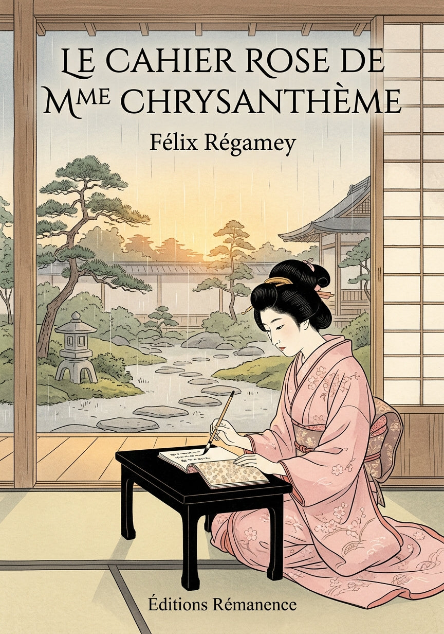 Livre Le Cahier rose de Mme Chrysanthème par Félix Régamey - Couverture - Editions Remanence