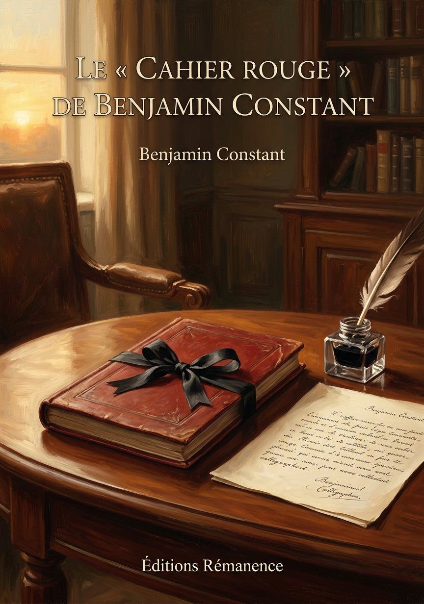 Livre Le « Cahier rouge » de Benjamin Constant par Benjamin Constant - Couverture - Editions Remanence