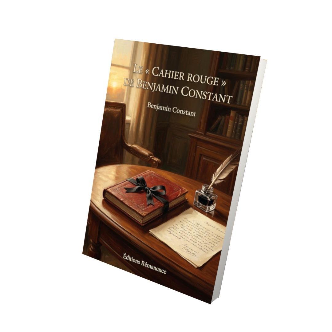 Livre Le « Cahier rouge » de Benjamin Constant par Benjamin Constant - Vue 3D - Editions Remanence