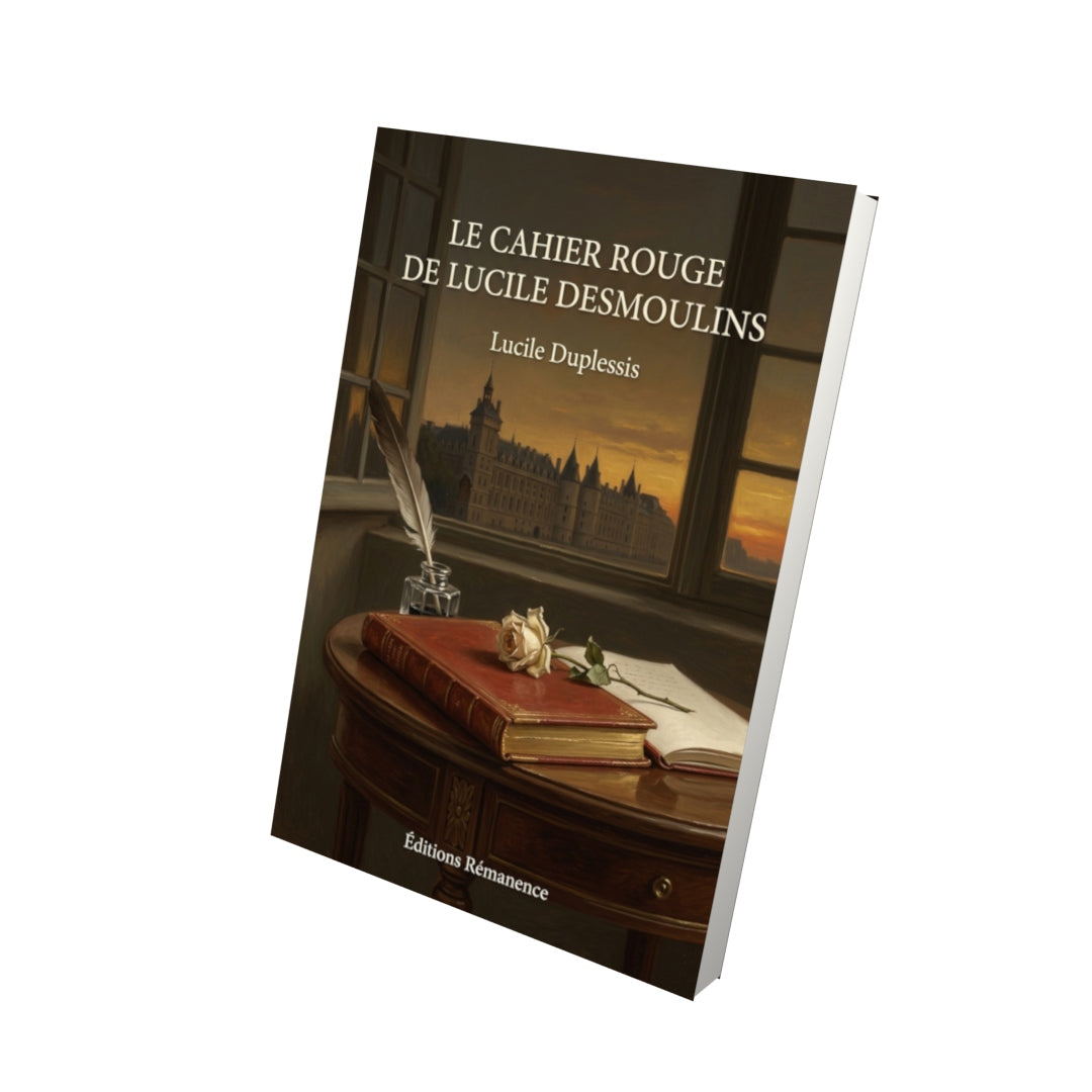 Livre Le Cahier rouge de Lucile Desmoulins par Lucile Duplessis - Vue 3D - Editions Remanence