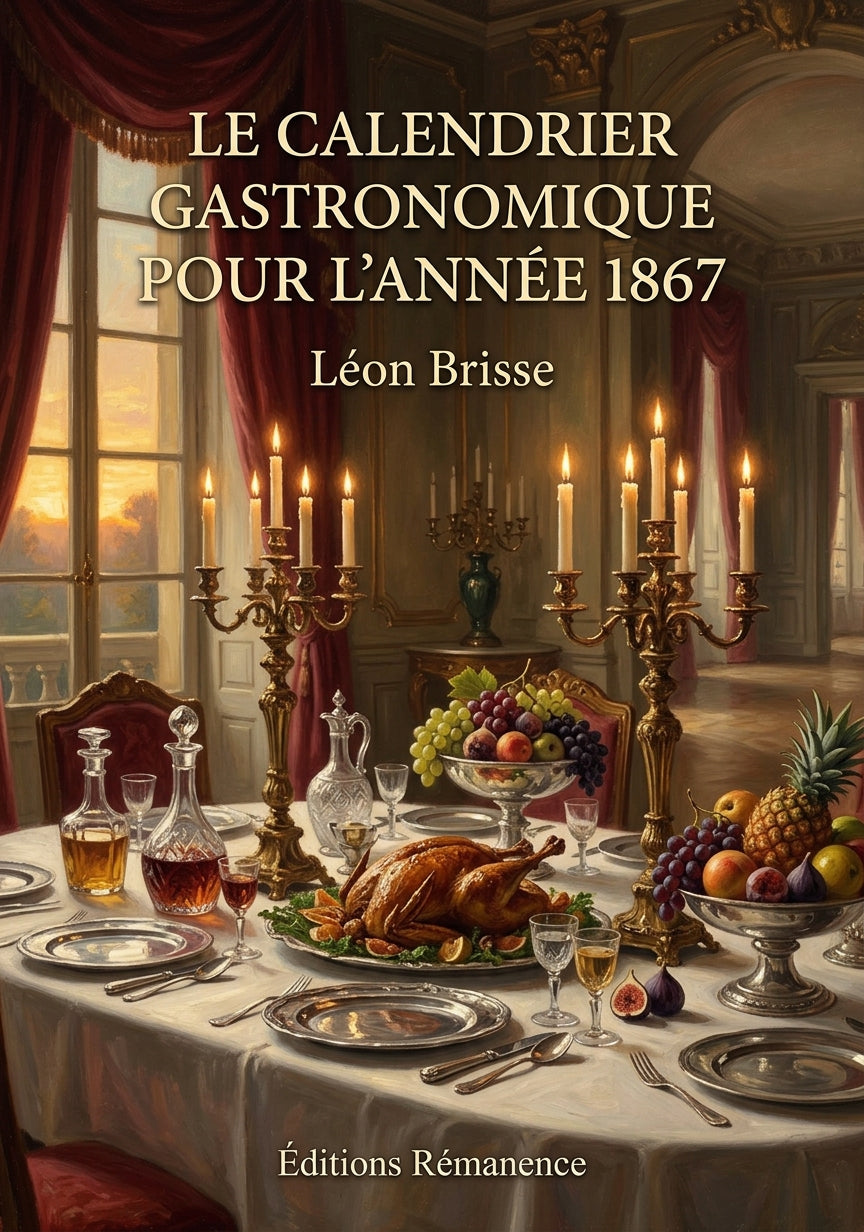 Livre Le calendrier gastronomique pour l’année 1867 par Léon Brisse - Couverture - Editions Remanence
