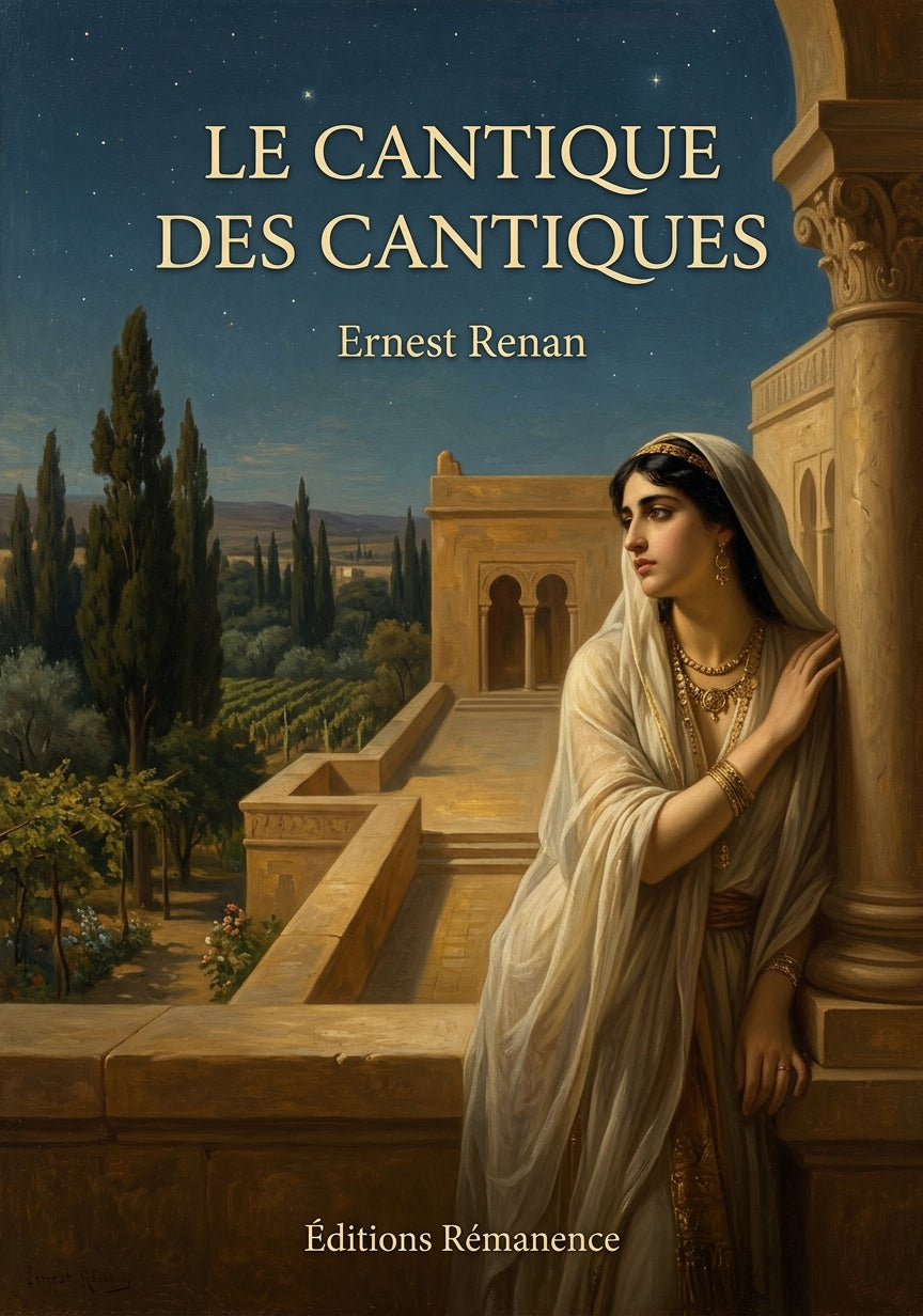 Livre Le Cantique des cantiques par Ernest Renan - Couverture - Editions Remanence