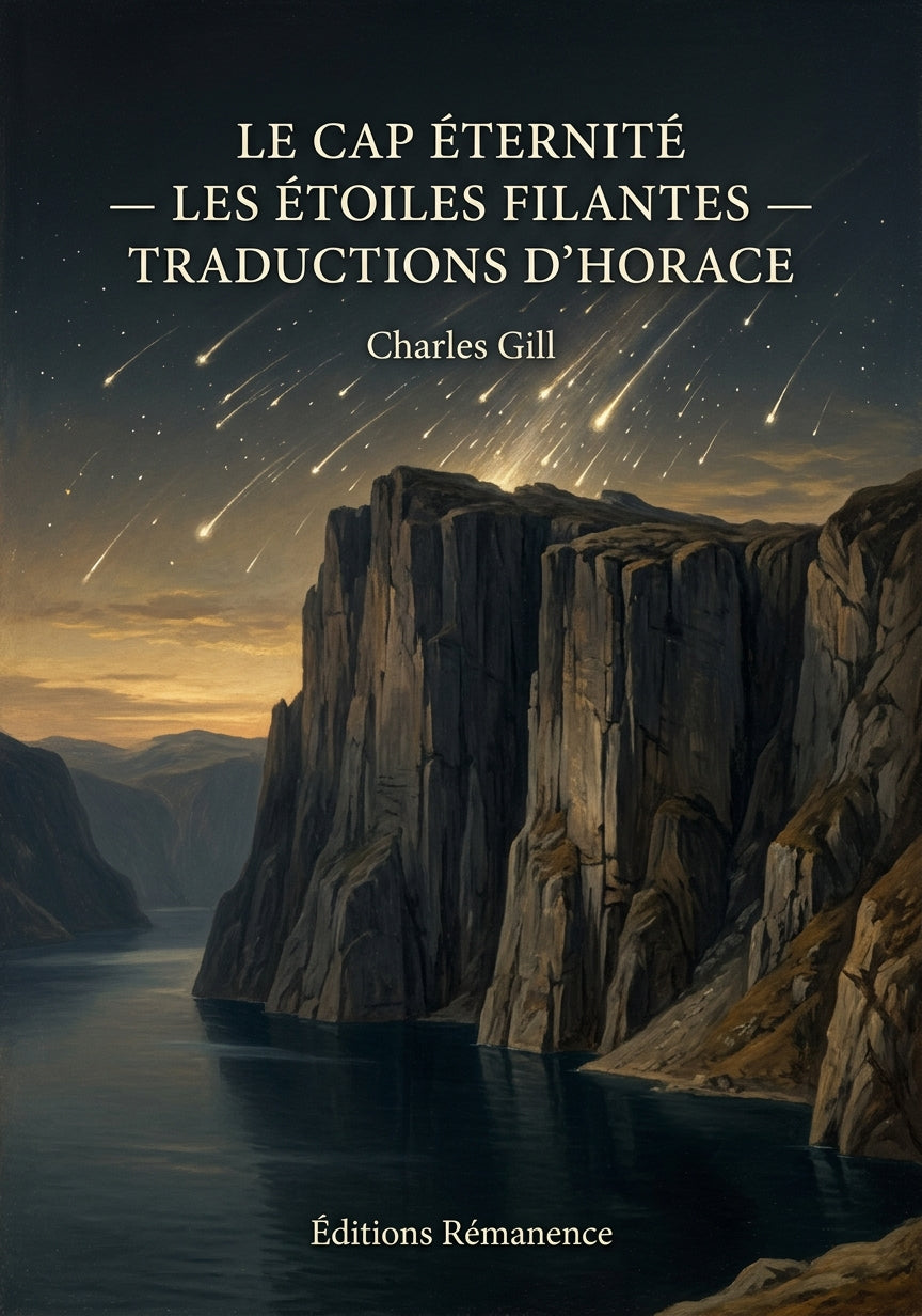 Livre Le Cap Éternité — Les Étoiles filantes — Traductions d’Horace par Charles Gill - Couverture - Editions Remanence