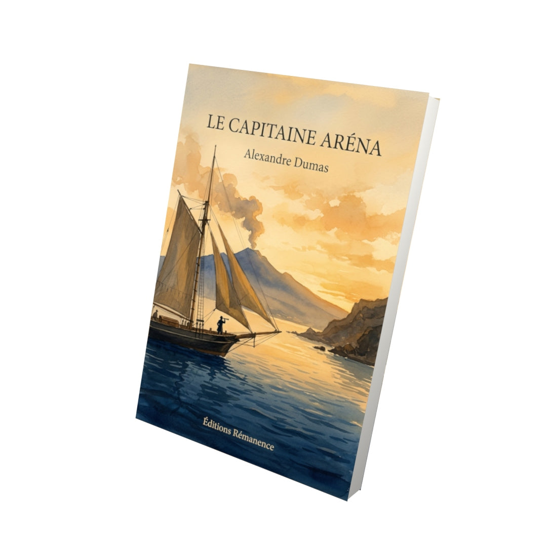 Livre Le Capitaine Aréna par Alexandre Dumas - Vue 3D - Editions Remanence