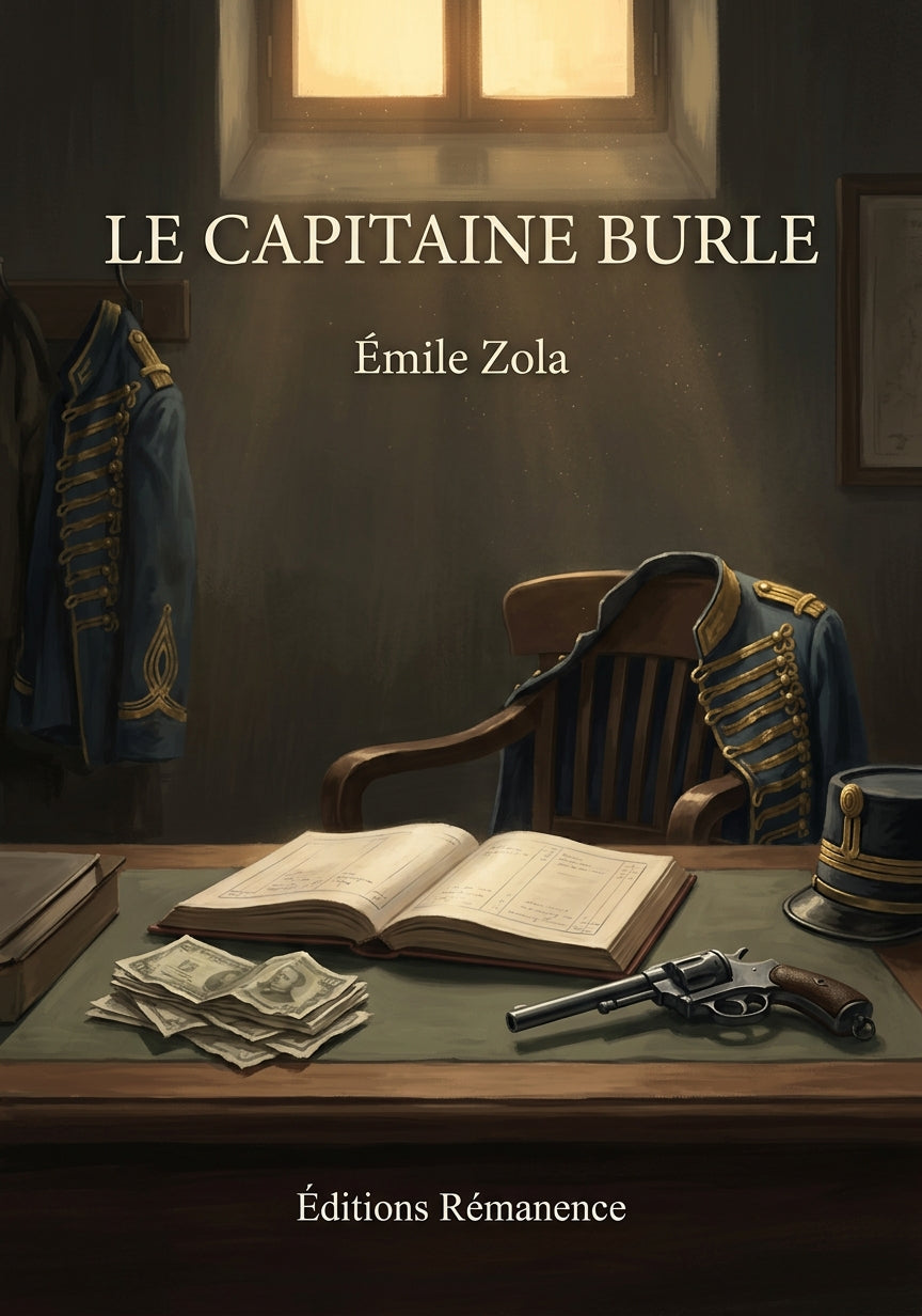 Livre Le Capitaine Burle par Émile Zola - Couverture - Editions Remanence
