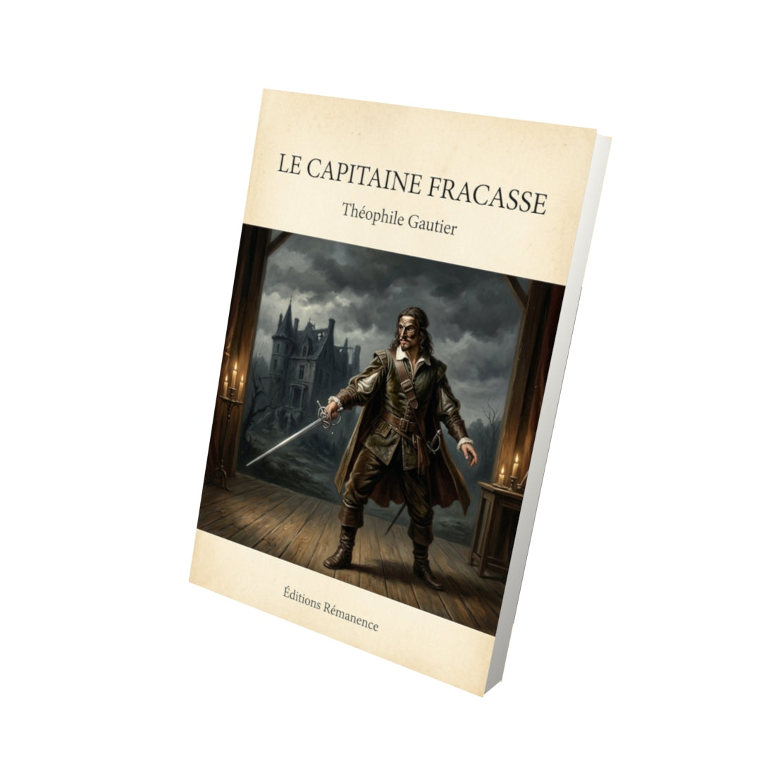 Livre Le capitaine Fracasse - Théophile Gautier - Vue 3D - Editions Remanence