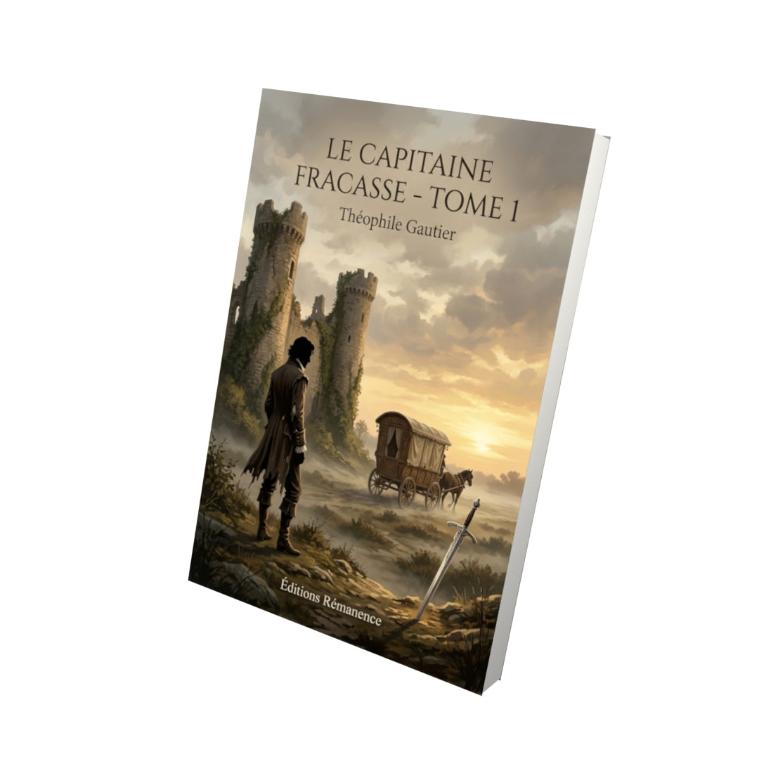 Livre Le Capitaine Fracasse - Tome 1 par Théophile Gautier - Vue 3D - Editions Remanence